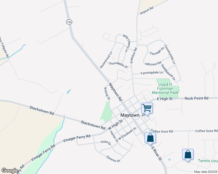 map of restaurants, bars, coffee shops, grocery stores, and more near 163 North King Street in Marietta