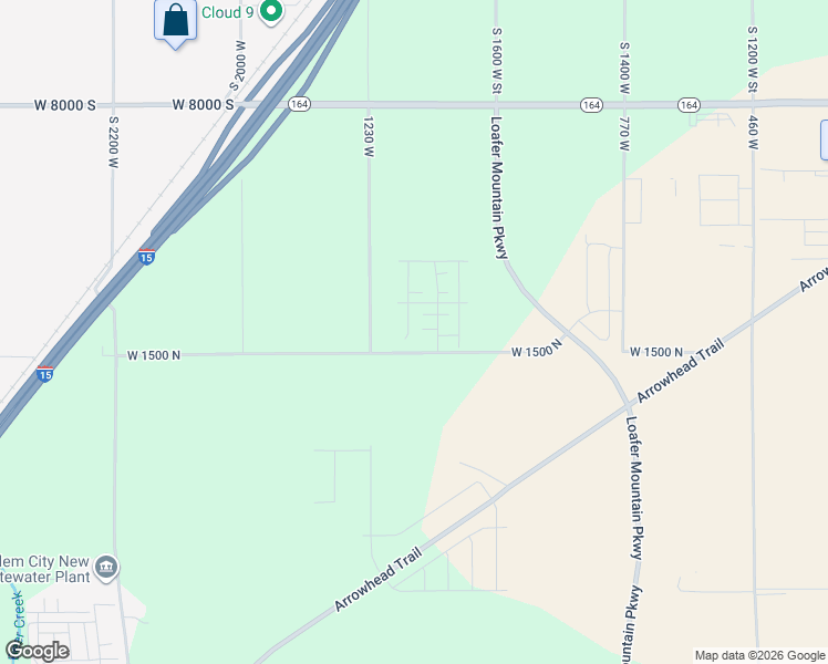 map of restaurants, bars, coffee shops, grocery stores, and more near 1544 North 1190 West in Spanish Fork