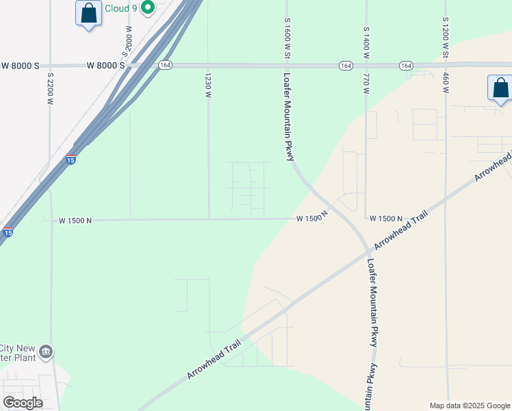 map of restaurants, bars, coffee shops, grocery stores, and more near 1546 North 1130 West in Spanish Fork