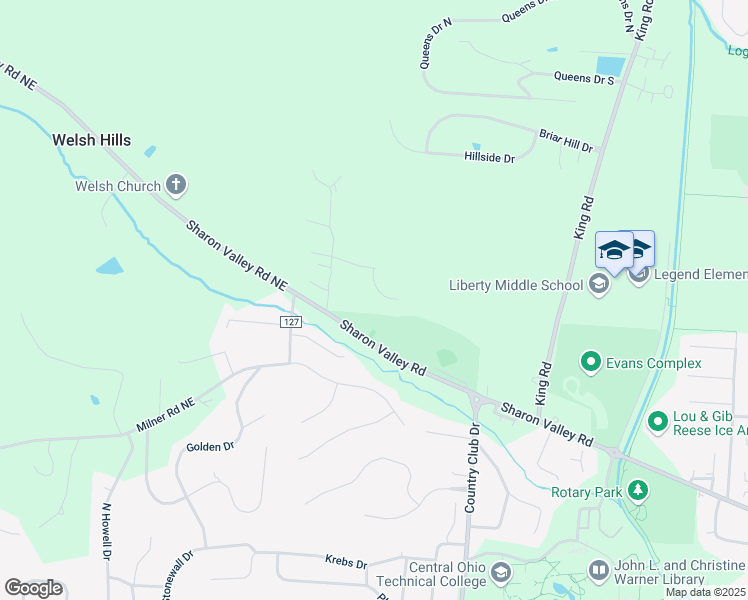 map of restaurants, bars, coffee shops, grocery stores, and more near 1263 Pineview Trail in Newark
