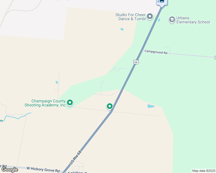 map of restaurants, bars, coffee shops, grocery stores, and more near 2380 U.S. 68 in Urbana