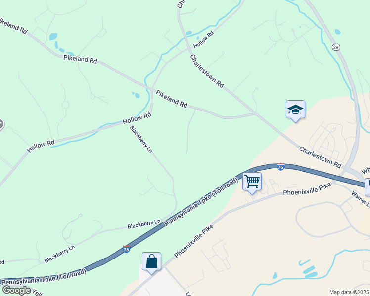 map of restaurants, bars, coffee shops, grocery stores, and more near 20 Constant Spring Road in Malvern