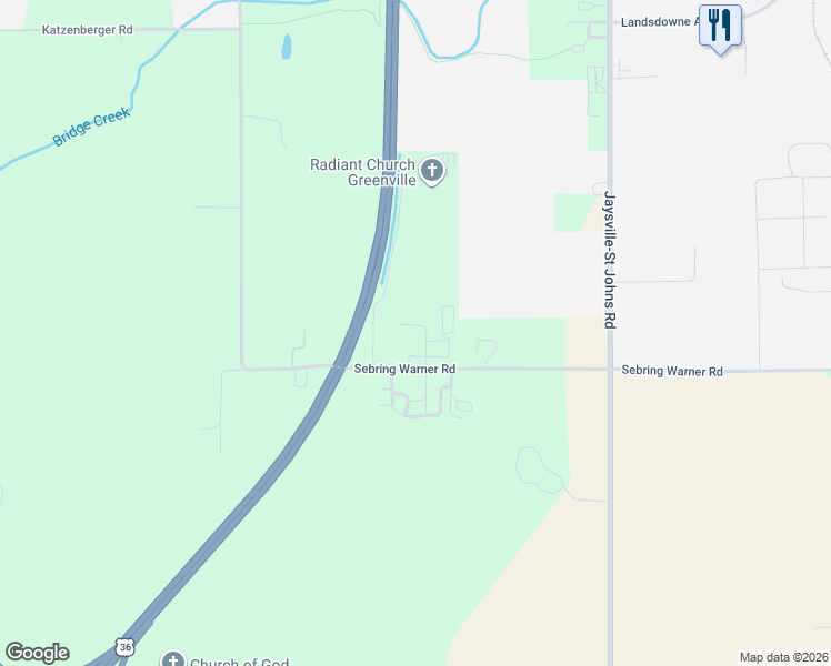 map of restaurants, bars, coffee shops, grocery stores, and more near 5325 Michelle Street in Greenville