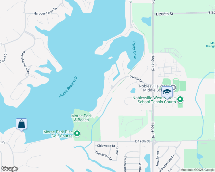 map of restaurants, bars, coffee shops, grocery stores, and more near 2001 Dakota Drive in Noblesville