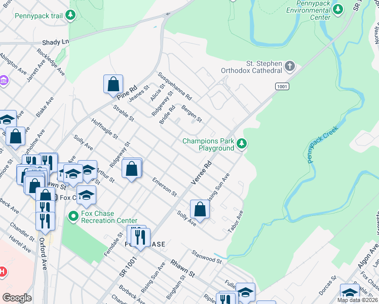 map of restaurants, bars, coffee shops, grocery stores, and more near 837 Strahle Street in Philadelphia