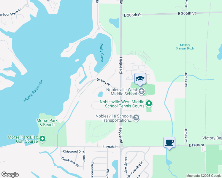 map of restaurants, bars, coffee shops, grocery stores, and more near 20011 Tahoe Circle in Noblesville