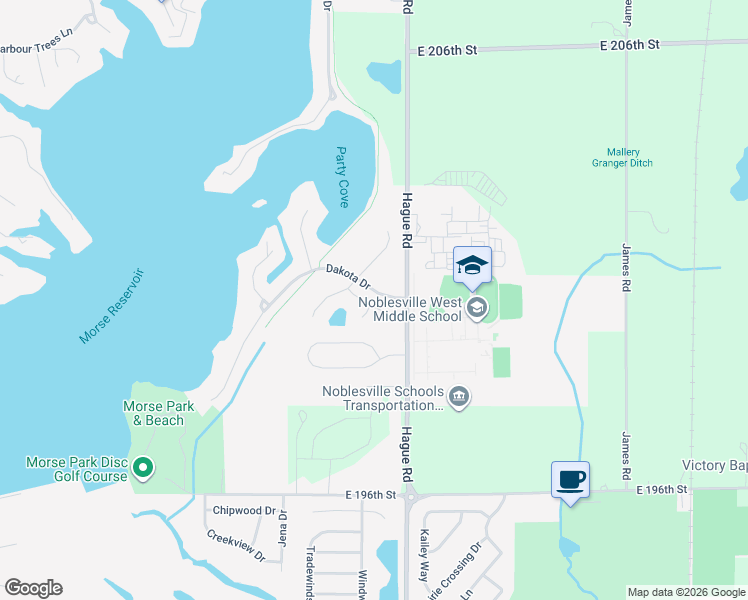 map of restaurants, bars, coffee shops, grocery stores, and more near 7714 Dixon Court in Noblesville