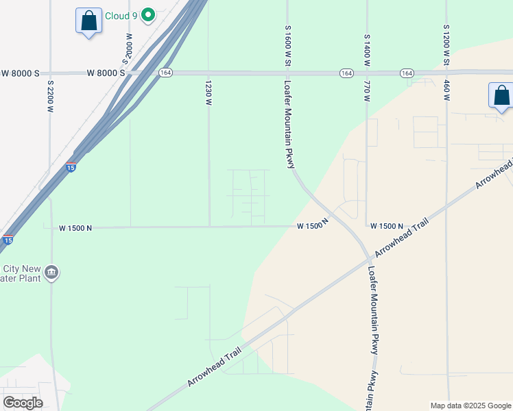 map of restaurants, bars, coffee shops, grocery stores, and more near 1107 West 1580 North in Spanish Fork