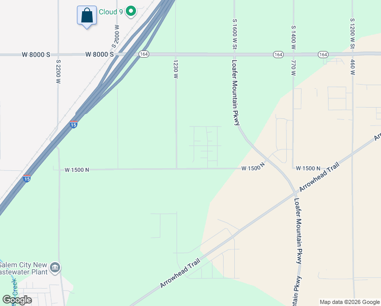 map of restaurants, bars, coffee shops, grocery stores, and more near 1577 North 1190 West in Spanish Fork
