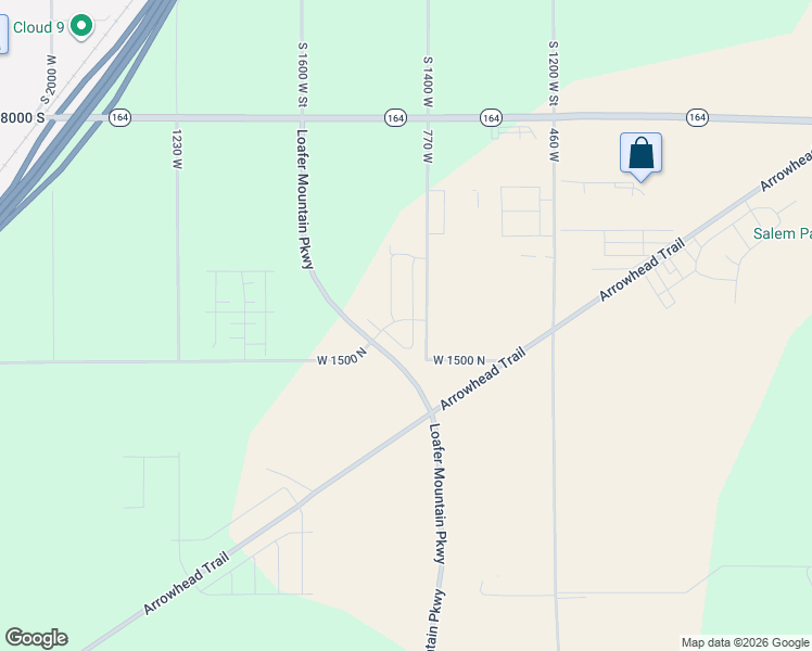 map of restaurants, bars, coffee shops, grocery stores, and more near 1585 North 800 West in Spanish Fork