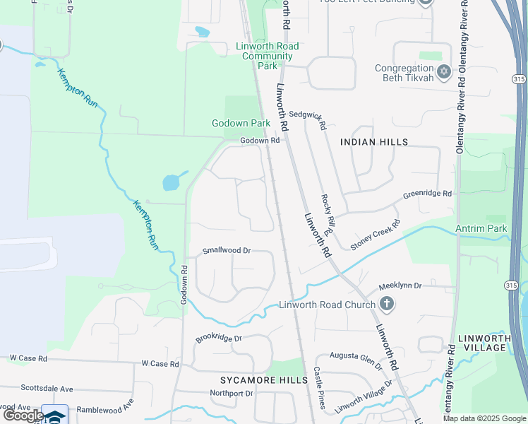 map of restaurants, bars, coffee shops, grocery stores, and more near 5887 Shadow Lake Circle in Columbus