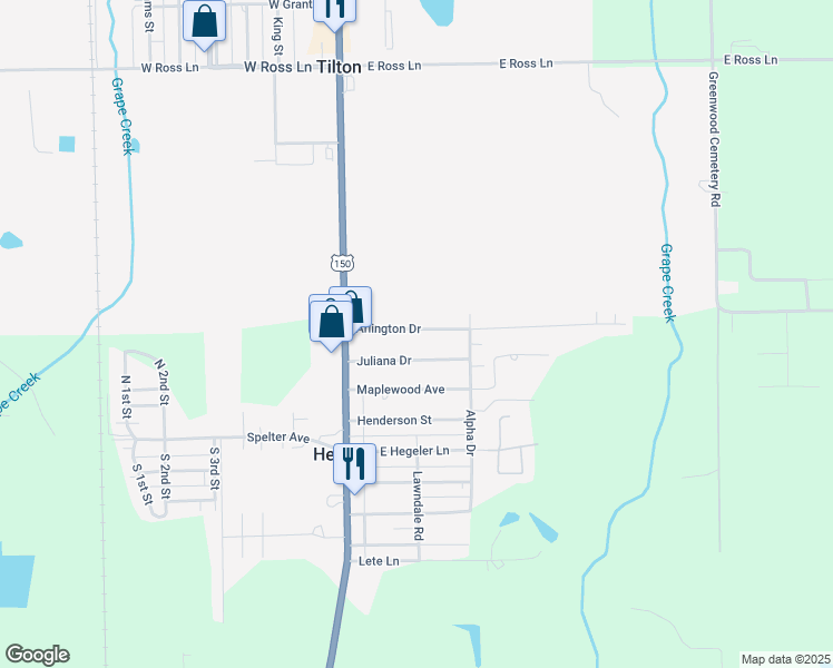 map of restaurants, bars, coffee shops, grocery stores, and more near 42 Arlington Drive in Danville