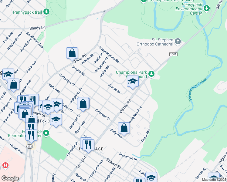 map of restaurants, bars, coffee shops, grocery stores, and more near 837 Strahle Street in Philadelphia
