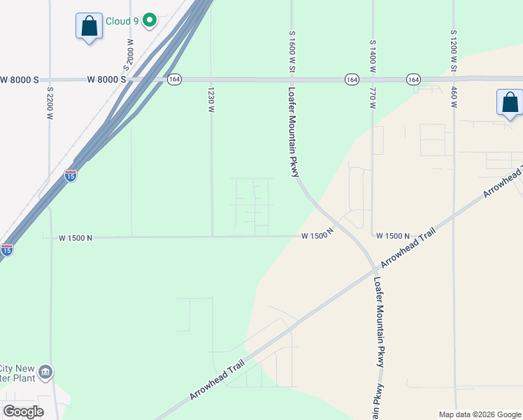 map of restaurants, bars, coffee shops, grocery stores, and more near 1102 West 1580 North in Spanish Fork