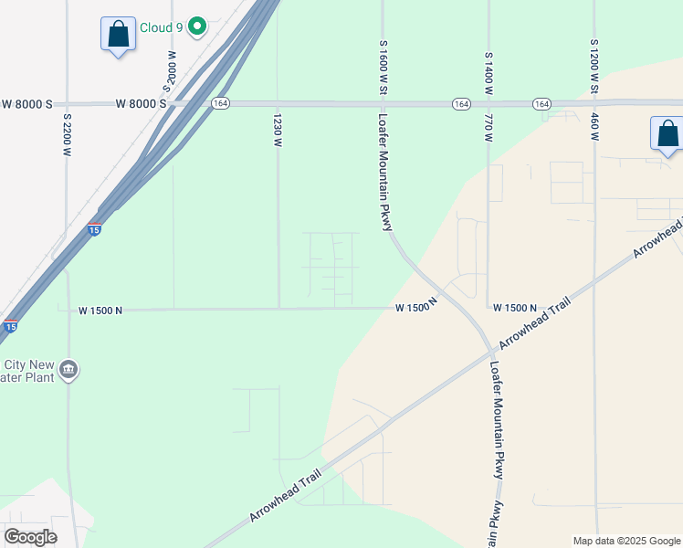 map of restaurants, bars, coffee shops, grocery stores, and more near 1108 West 1580 North in Spanish Fork