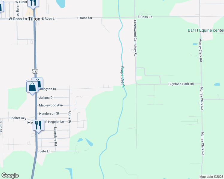 map of restaurants, bars, coffee shops, grocery stores, and more near 232 Arlington Drive in Danville