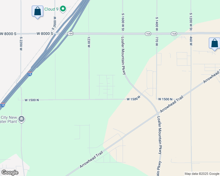 map of restaurants, bars, coffee shops, grocery stores, and more near 1102 West 1580 North in Spanish Fork