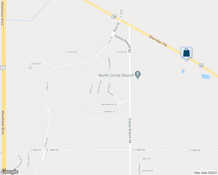 map of restaurants, bars, coffee shops, grocery stores, and more near Willenhall Way in Westfield