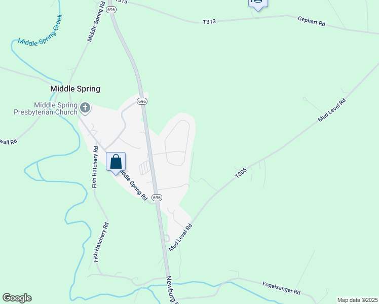 map of restaurants, bars, coffee shops, grocery stores, and more near 55 Diller Drive in Shippensburg
