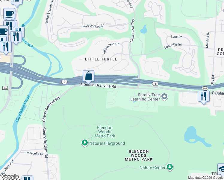 map of restaurants, bars, coffee shops, grocery stores, and more near 4999 Yoest Drive in Westerville