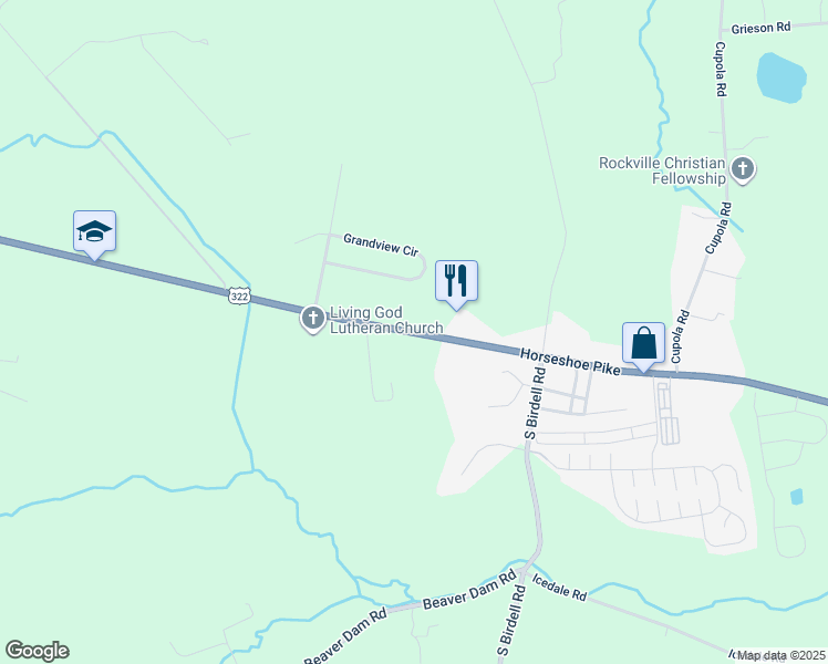 map of restaurants, bars, coffee shops, grocery stores, and more near 3149 Horseshoe Pike in Honey Brook
