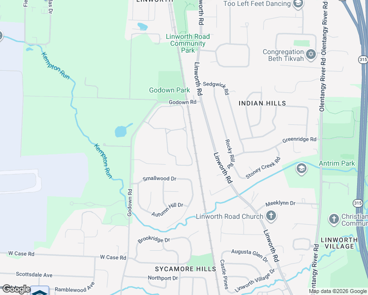 map of restaurants, bars, coffee shops, grocery stores, and more near 5955 Shadow Lake Circle in Columbus