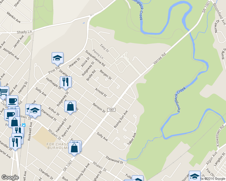 map of restaurants, bars, coffee shops, grocery stores, and more near 841 Kendrick Street in Philadelphia