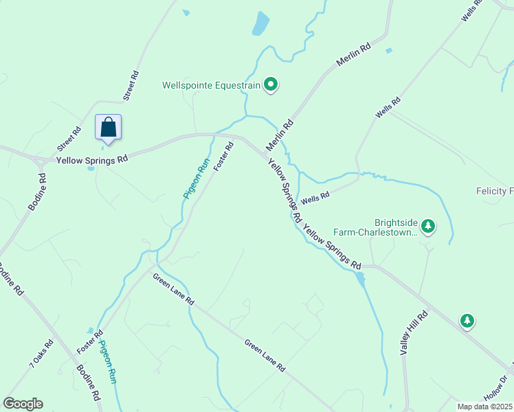 map of restaurants, bars, coffee shops, grocery stores, and more near 3201 Yellow Springs Road in Chester Springs