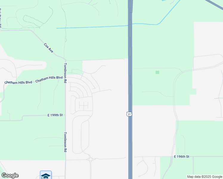 map of restaurants, bars, coffee shops, grocery stores, and more near 20021 Chad Hittle Drive in Westfield