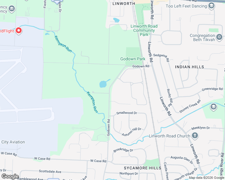map of restaurants, bars, coffee shops, grocery stores, and more near 5970 Godown Road in Columbus