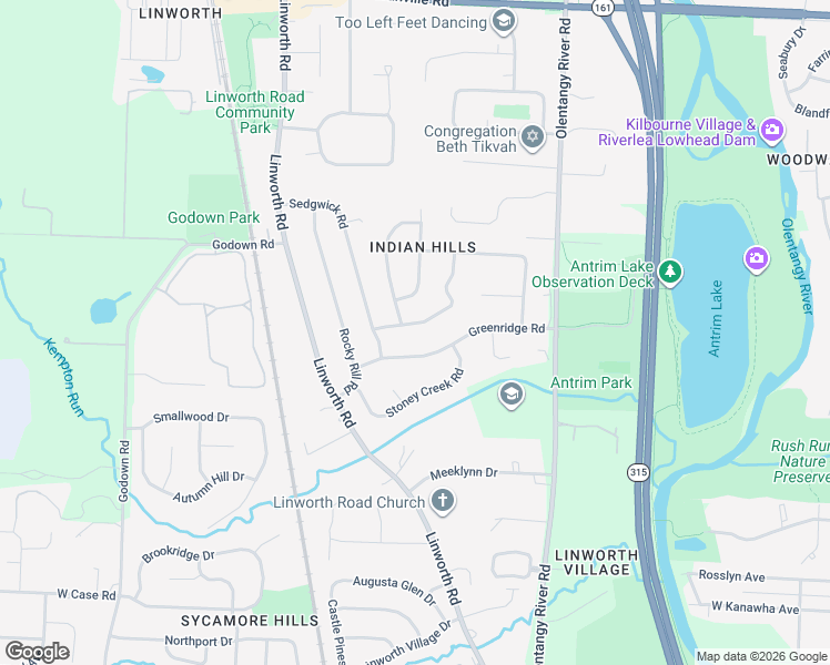 map of restaurants, bars, coffee shops, grocery stores, and more near 991 Spring Grove Lane in Columbus
