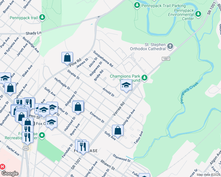 map of restaurants, bars, coffee shops, grocery stores, and more near 810 Kendrick Street in Philadelphia