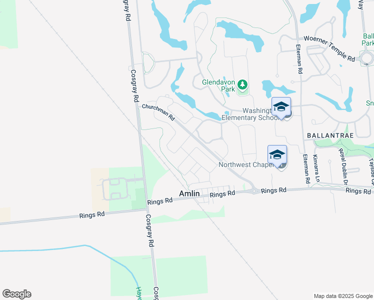 map of restaurants, bars, coffee shops, grocery stores, and more near 5576 Foreland Lane in Dublin
