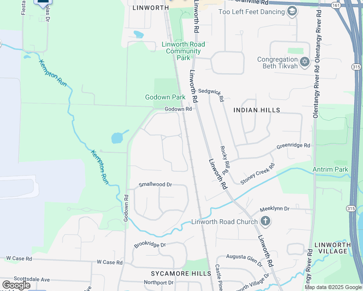 map of restaurants, bars, coffee shops, grocery stores, and more near 5955 Shadow Lake Circle in Columbus