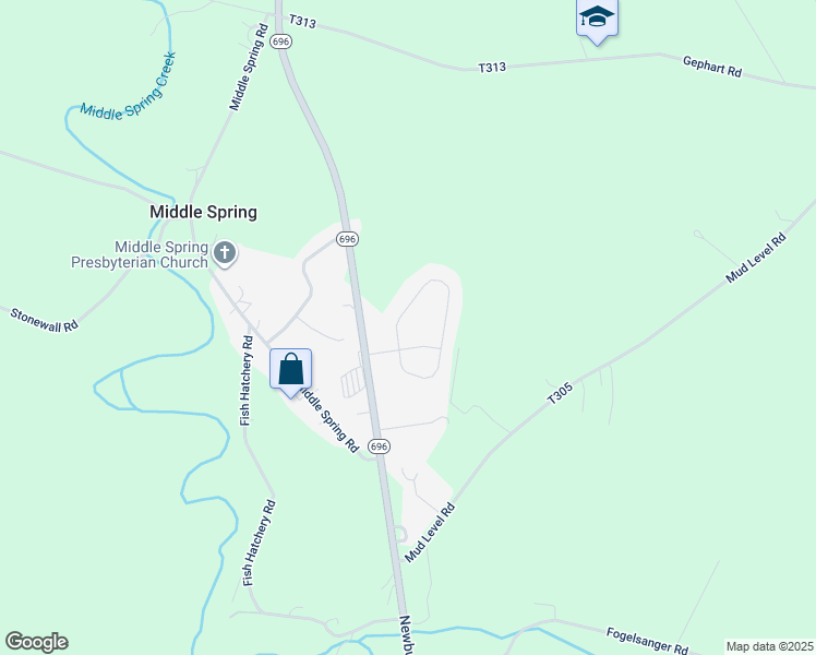 map of restaurants, bars, coffee shops, grocery stores, and more near 86 Diller Drive in Shippensburg