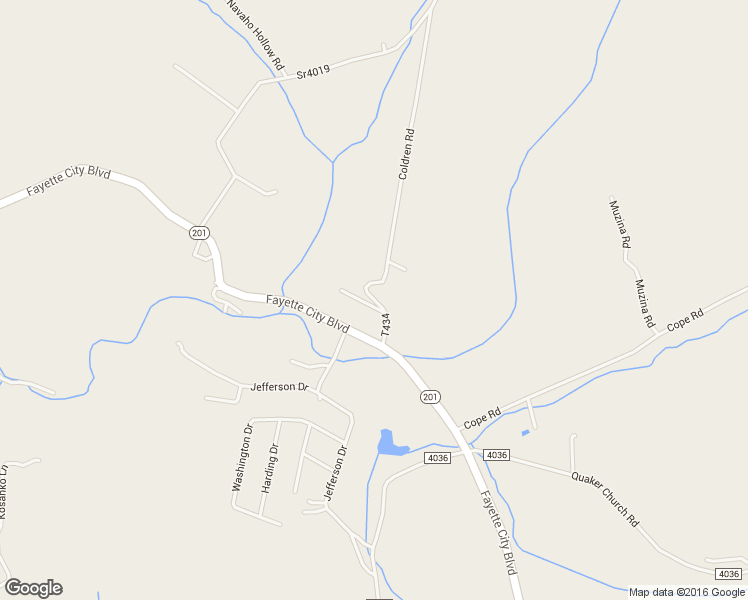 map of restaurants, bars, coffee shops, grocery stores, and more near Martinak Ave in Fayette City