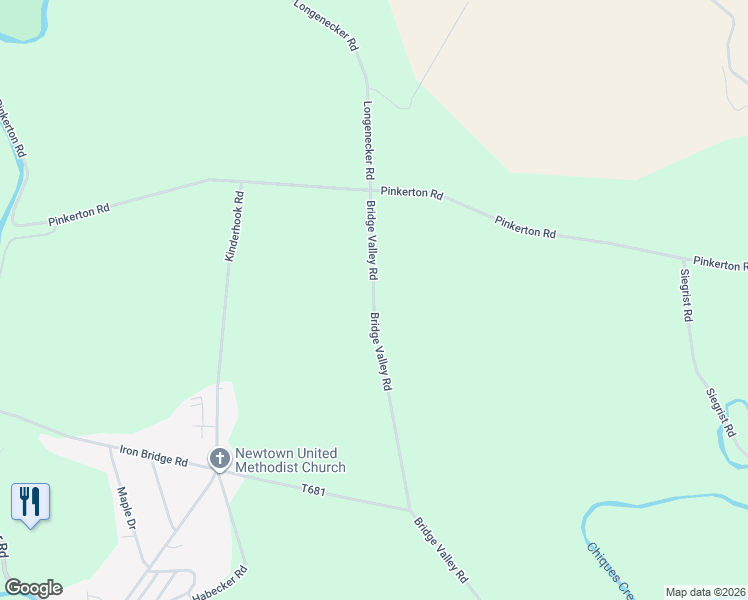 map of restaurants, bars, coffee shops, grocery stores, and more near 1438 Bridge Valley Road in Columbia