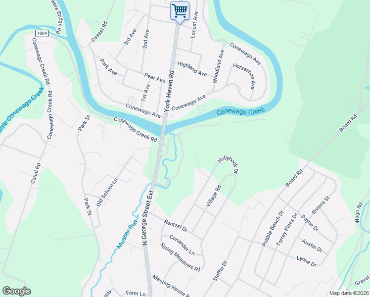 map of restaurants, bars, coffee shops, grocery stores, and more near 5385 North George Street Extension in Manchester