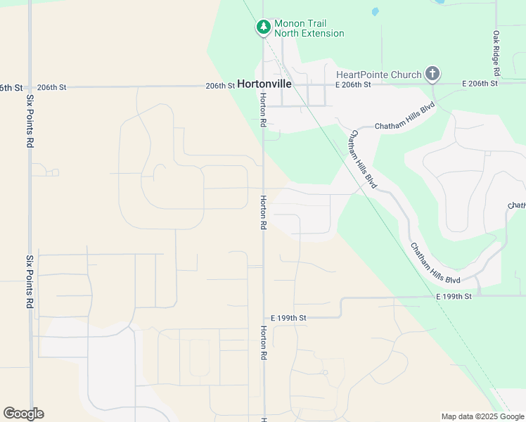 map of restaurants, bars, coffee shops, grocery stores, and more near 20373 Horton Road in Sheridan