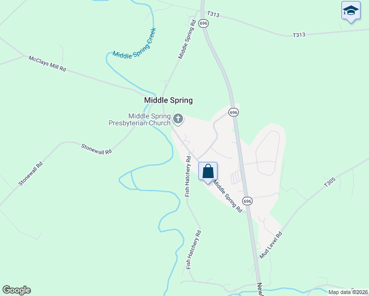 map of restaurants, bars, coffee shops, grocery stores, and more near 101 Middle Spring Road in Shippensburg