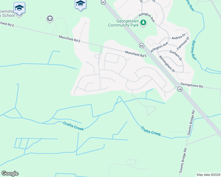 map of restaurants, bars, coffee shops, grocery stores, and more near 8 Ellington Drive in Mansfield
