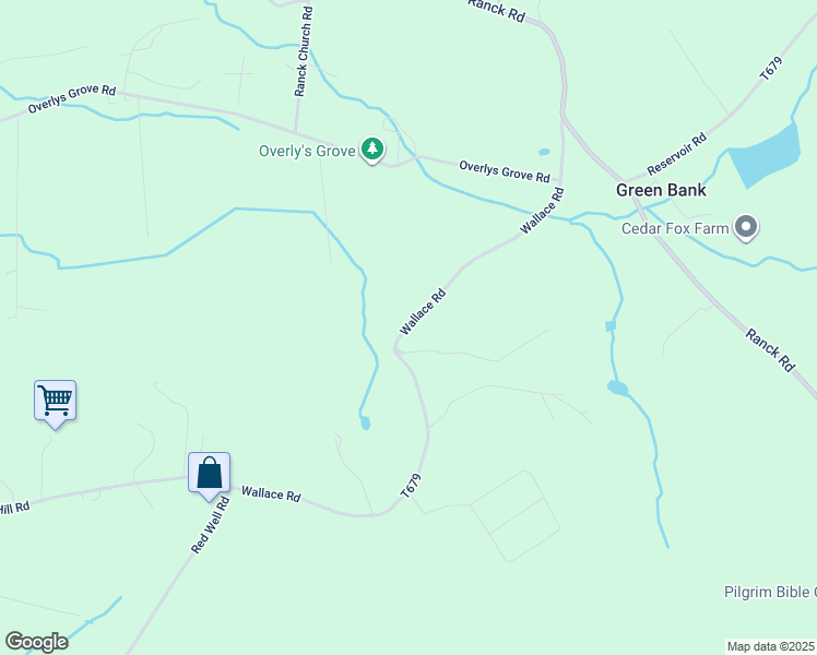 map of restaurants, bars, coffee shops, grocery stores, and more near Wallace Road in Lancaster County