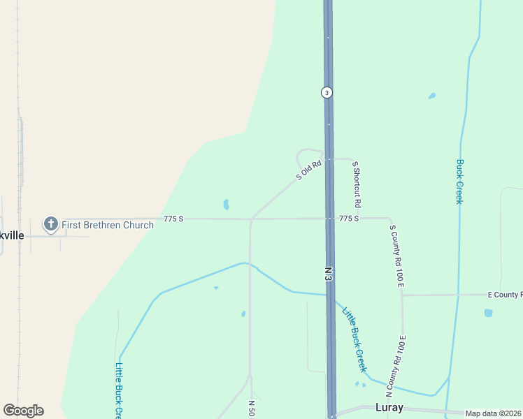 map of restaurants, bars, coffee shops, grocery stores, and more near 1050 East County Road 775 South in Muncie