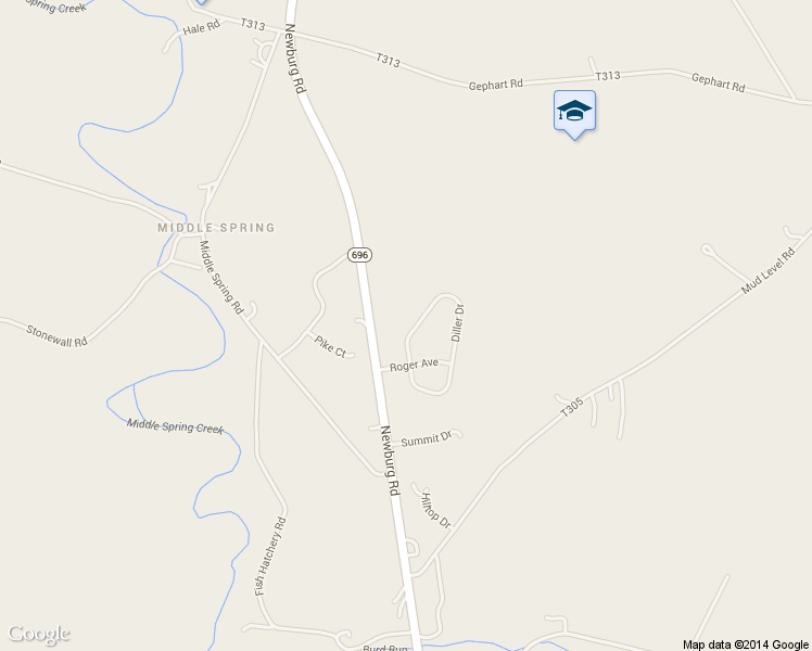 map of restaurants, bars, coffee shops, grocery stores, and more near 85 Diller Drive in Shippensburg