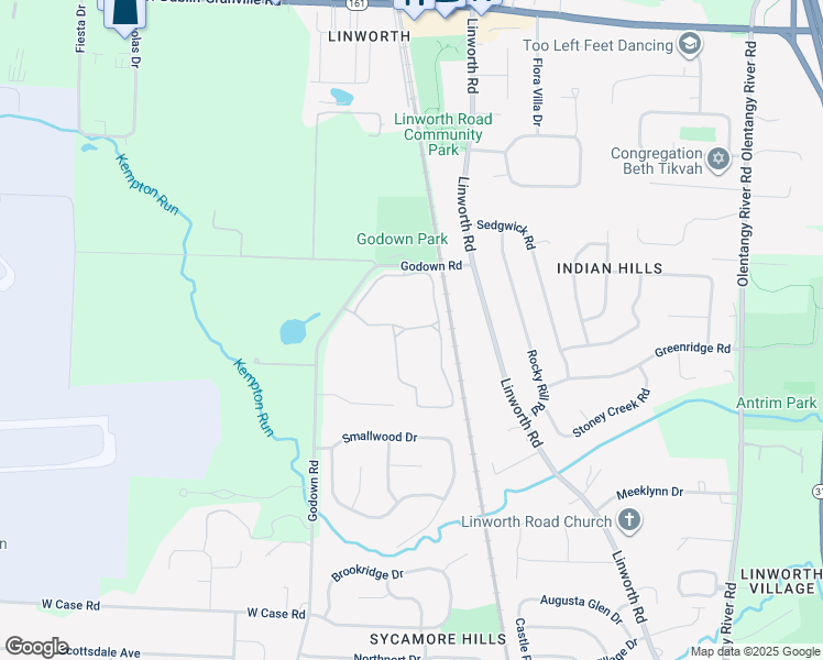 map of restaurants, bars, coffee shops, grocery stores, and more near 5968 Aqua Bay Drive in Columbus