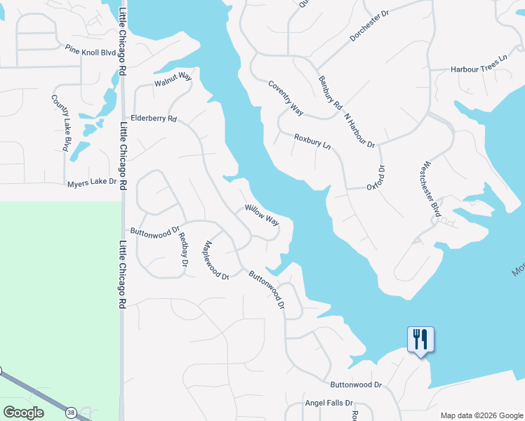 map of restaurants, bars, coffee shops, grocery stores, and more near 1223 Willow Way in Noblesville