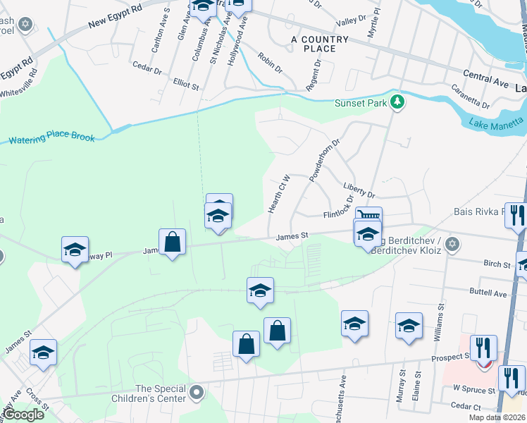 map of restaurants, bars, coffee shops, grocery stores, and more near 240 Hearth Court West in Lakewood