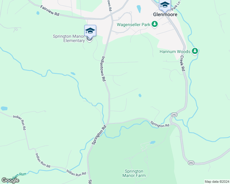 map of restaurants, bars, coffee shops, grocery stores, and more near 219 Meadow Greene Circle in Glenmoore