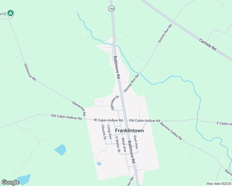 map of restaurants, bars, coffee shops, grocery stores, and more near 902 South Baltimore Street in Dillsburg