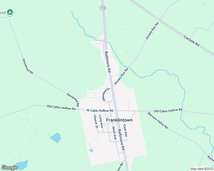 map of restaurants, bars, coffee shops, grocery stores, and more near 22 Glenview Drive in Dillsburg